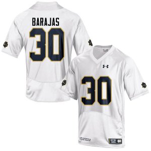 Notre Dame Fighting Irish Men's Josh Barajas #30 White Under Armour Authentic Stitched College NCAA Football Jersey NBX2299XK